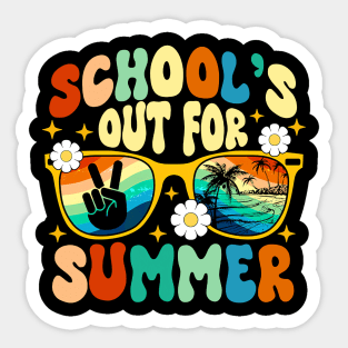 Last Day Of School's Out For Summer Vacation Teachers Kids Sticker